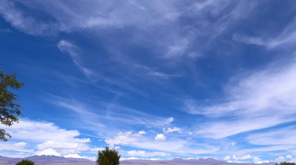 Pemandangan Gunung Berapi Andes Ditutupi Oleh Salju Gurun Atacama Chili — Stok Foto