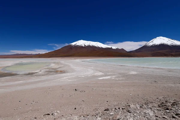 Laguna Verde Vulcano Licancabur Bolivia Paesaggio Desertico Degli Altopiani Andini — Foto Stock