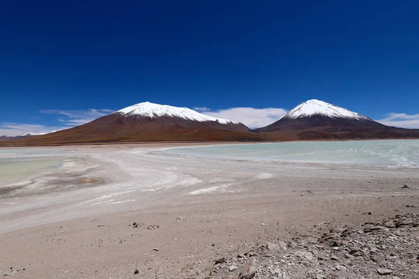 Laguna Verde Vulcano Licancabur Bolivia Paesaggio Desertico Degli Altopiani Andini — Foto Stock