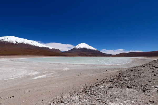 Laguna Verde Vulcano Licancabur Bolivia Paesaggio Desertico Degli Altopiani Andini — Foto Stock