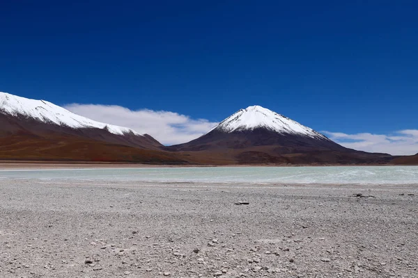 Laguna Verde Vulcano Licancabur Bolivia Paesaggio Desertico Degli Altopiani Andini — Foto Stock