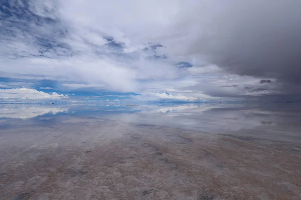 Der Salar Uyuni Wurde Nach Den Regenfällen Bolivien Überflutet Wolken — Stockfoto