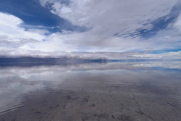 Der Salar Uyuni Wurde Nach Den Regenfällen Bolivien Überflutet Wolken — Stockfoto