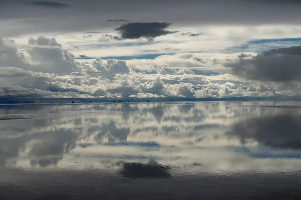 Der Salar Uyuni Wurde Nach Den Regenfällen Bolivien Überflutet Wolken — Stockfoto