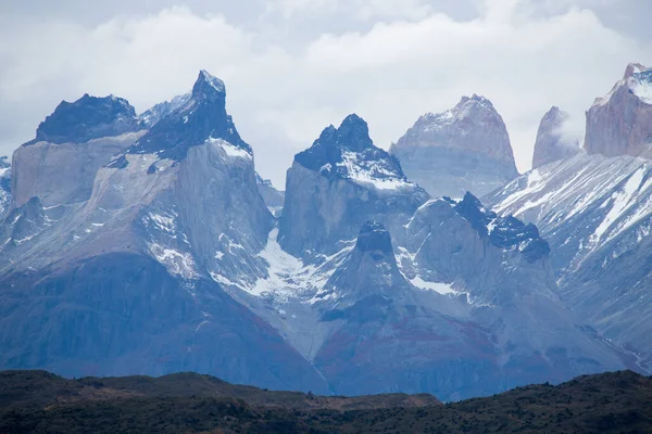 Los Picos Las Montañas Torres Del Paine Parque Nacional Torres — Foto de Stock