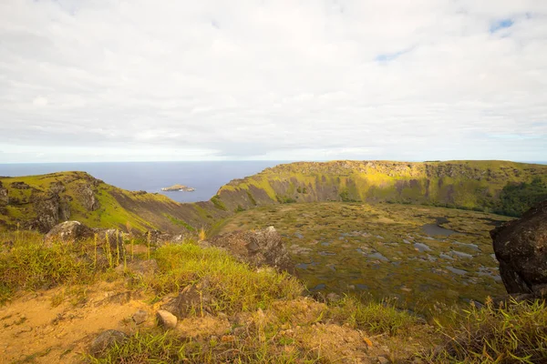 View Crater Rano Kau Easter Island Easter Island Chile — Stock Photo, Image