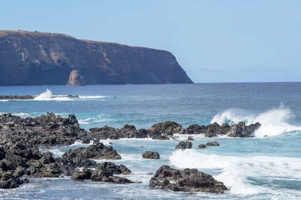 Die Wilden Küsten Der Osterinsel Mit Den Klippen Des Vulkans — Stockfoto