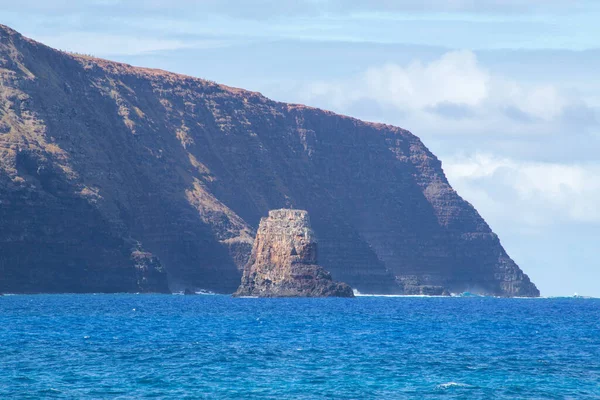 Widok Klify Wulkanu Poike Wyspa Wielkanocna Wyspa Wielkanocna Chile — Zdjęcie stockowe