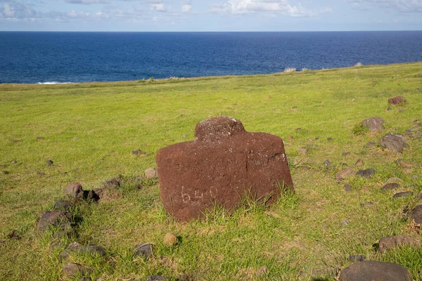 Moai Hat Ahu Vinapu Easter Island Chile — Stock Photo, Image