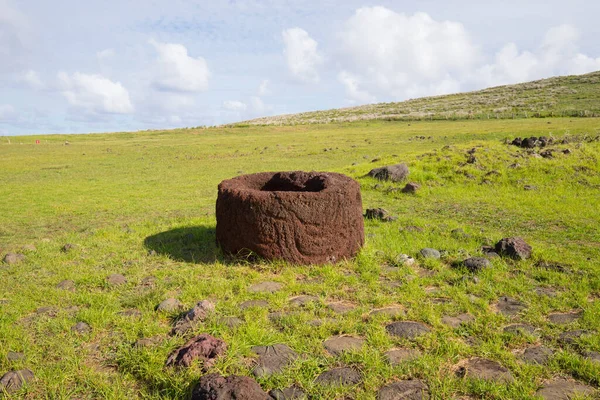 Restos Estruturas Pedra Ahu Vinapu Ilha Páscoa Chile — Fotografia de Stock