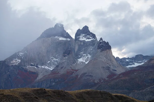 View Torres Del Paine Mountains Autumn Torres Del Paine National — Stock Photo, Image