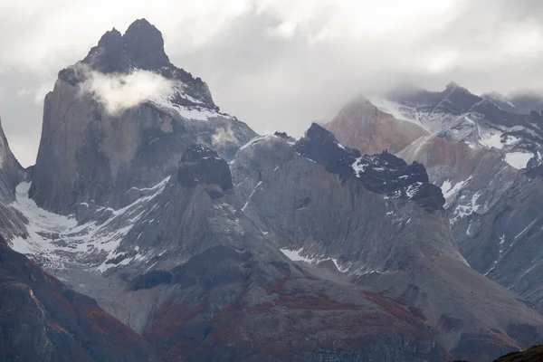Las Montañas Torres Del Paine Otoño Parque Nacional Torres Del — Foto de Stock