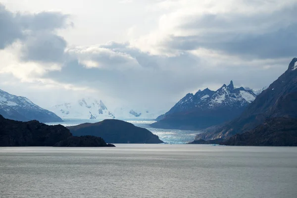 Vista Glaciar Gray Lago Mirador Gray Nas Montanhas Torres Del — Fotografia de Stock