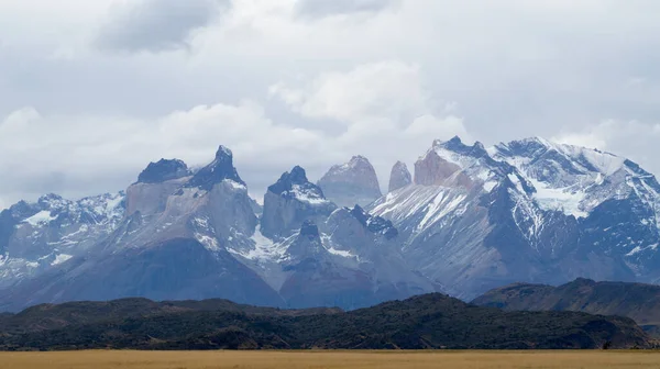 Κορυφές Των Βουνών Torres Del Paine Εθνικό Πάρκο Torres Del — Φωτογραφία Αρχείου