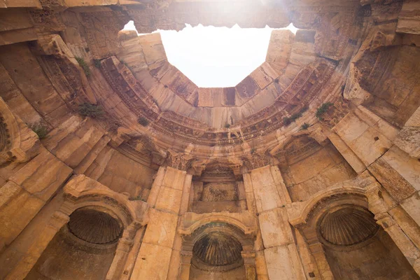Portico Great Court Ruins Roman City Heliopolis Baalbek Beqaa Valley — Stock Photo, Image
