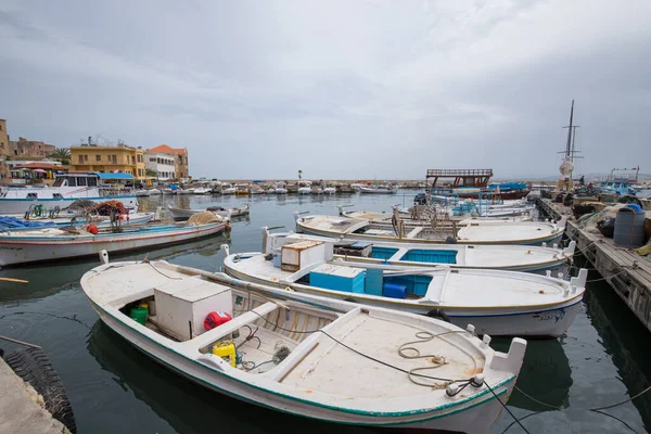 Boats Port City Tyre Tyre Ancient Phoenician City Tyre Lebanon — Stock Photo, Image