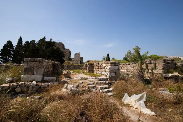 Vue Sur Les Ruines Romaines Château Byblos Byblos Liban Juin — Photo