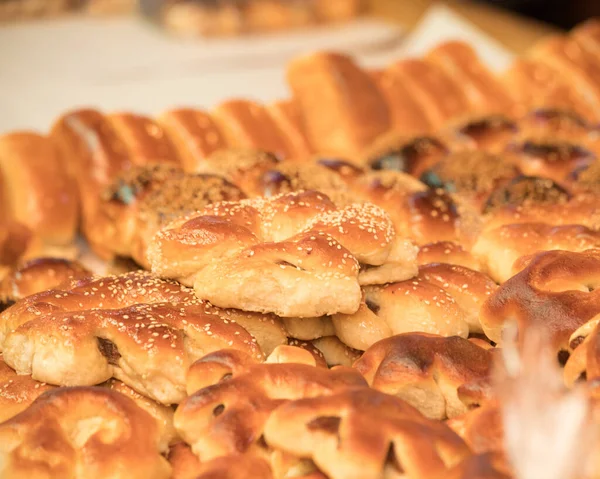 Particular Type Bread Market Stall Historic Center Tripoli Lebanon June — Stock Photo, Image