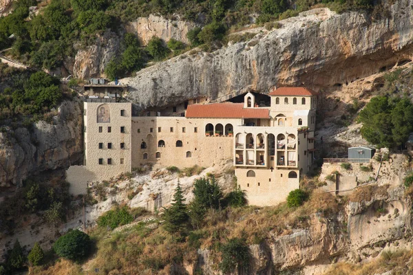 Kloosters Langs Vallei Van Qadisha Vallei Van Qadisha Libanon Juni — Stockfoto