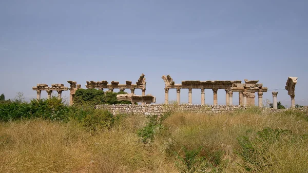 Ein Portikus Die Ruinen Der Römischen Stadt Heliopolis Oder Baalbek — Stockfoto