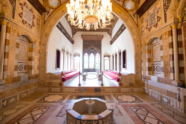 Sala Pałacu Beiteddine Xix Wieczny Pałac Beiteddine Liban Czerwiec 2019 — Zdjęcie stockowe