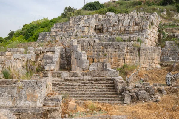 Ερείπια Του Ναού Του Eshmun Ενός Αρχαίου Τόπου Λατρείας Αφιερωμένου — Φωτογραφία Αρχείου