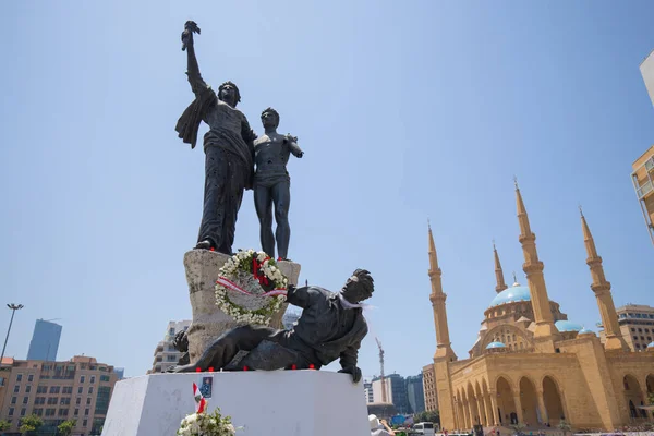 Martyrs Statue Beirut Lebanon June 2019 — Stock Photo, Image