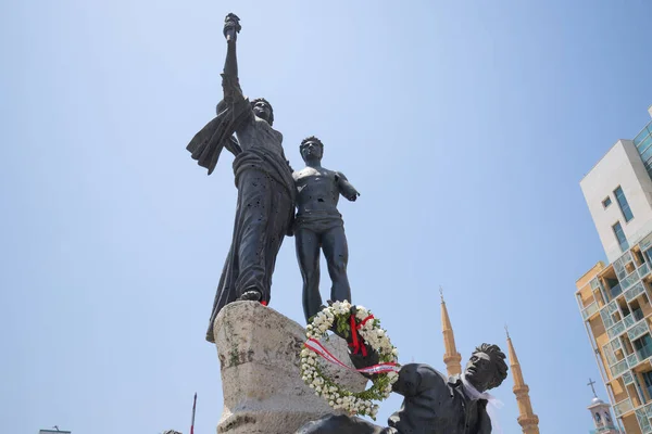 Martyrs Statue Beirut Lebanon June 2019 — Stock Photo, Image