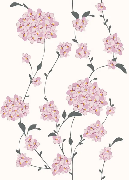 Naadloze Patroon Met Romantische Bloemen — Stockvector