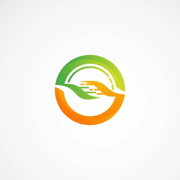 Cercle Adn Logo Vecteur Icône Élément Modèle Pour Entreprise — Image vectorielle