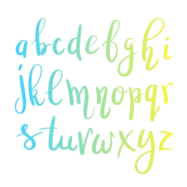 Diseño de alfabeto de letras a mano.Caligrafía moderna de escritura a mano de pincel . — Archivo Imágenes Vectoriales
