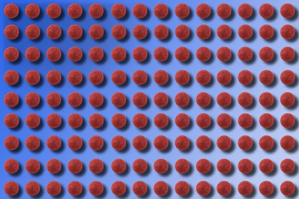 Abstracte achtergrond van rode ballen met schaduw — Stockfoto