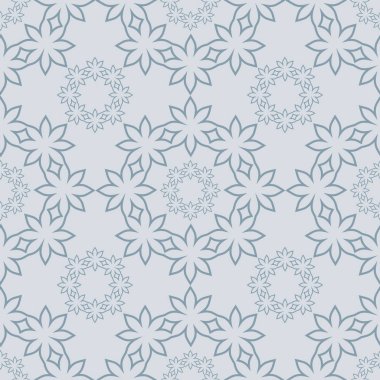 Zarif ve zarif süslemesiz vektör deseni açık gri gri tonlarda.