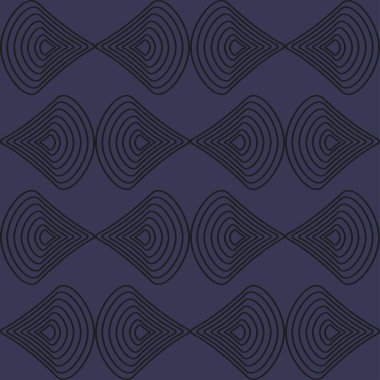 Erik mavisi arkaplanda Printabstract deco dipsiz vektör deseni.