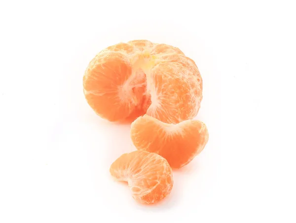 Peeled Mandarin Peeled Mandarin Peeled White Background — Stock Photo, Image