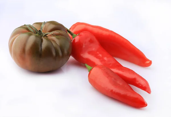 Kappi Peper Shot Een Witte Achtergrond Geïsoleerd — Stockfoto