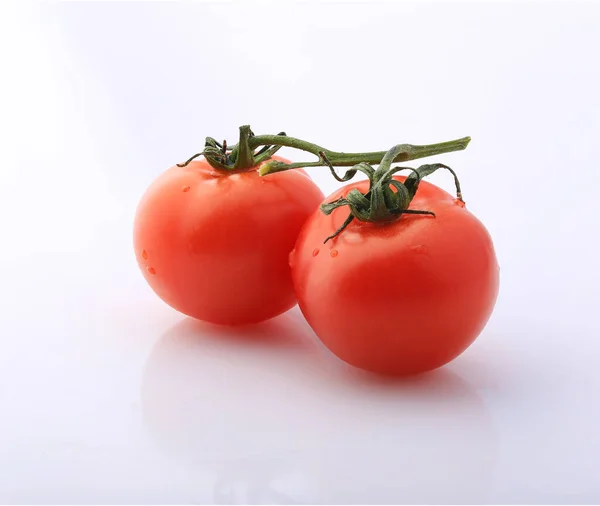 Pomodori Isolati Fondo Bianco — Foto Stock