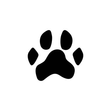 köpek patisi yazdırma vektör simgesi