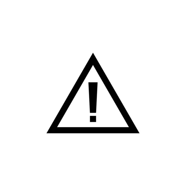 Znak ostrzegawczy, symbol zagrożenia z wykrzyknikiem — Wektor stockowy