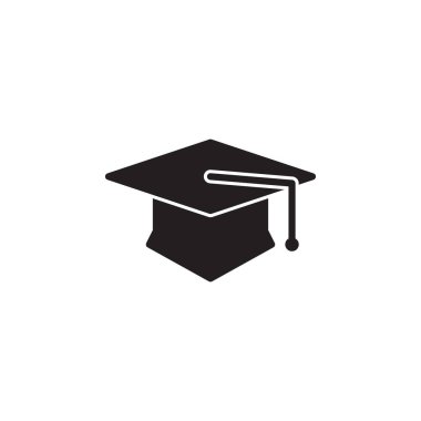 Akademi şapkası ikonu. Üniversite mezuniyet başlığı simgesi