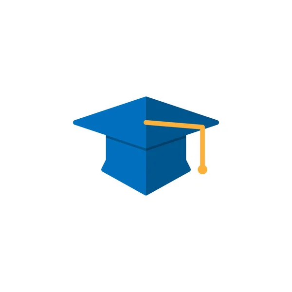 Academie hoed icoon. universitair diploma cap icoon — Stockvector