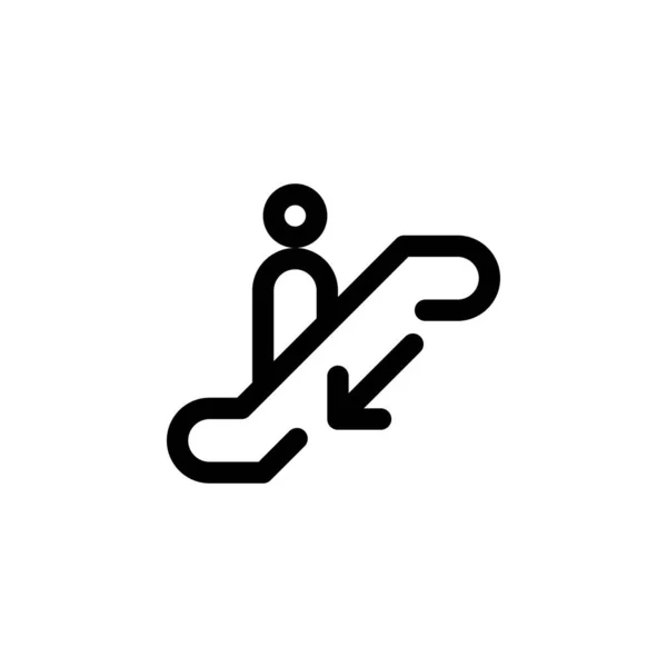 Rolltreppen-Symbol für öffentliche Schilder. Vektor Eps10 Illustration — Stockvektor