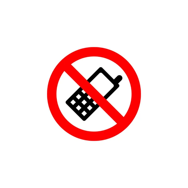 No mobile phones for public information sign vector EPS10 illustration — 图库矢量图片