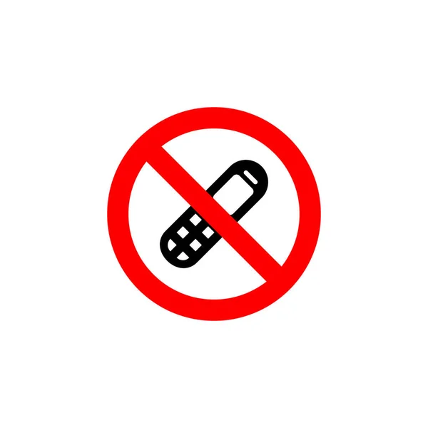 Geen mobiele telefoons voor openbare informatie teken vector Eps10 illustratie — Stockvector