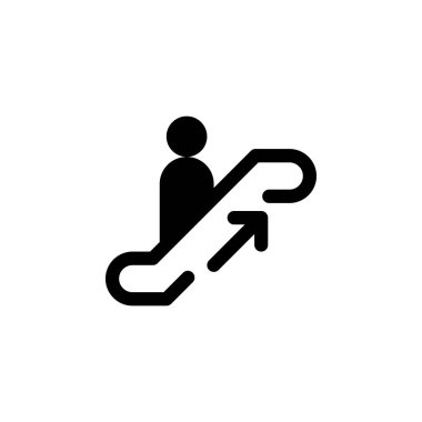 escalator icon for public sign. vector EPS10 Illustration clipart