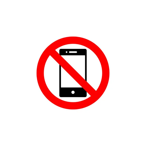 No mobile phones for public information sign vector EPS10 illustration — Stock vektor