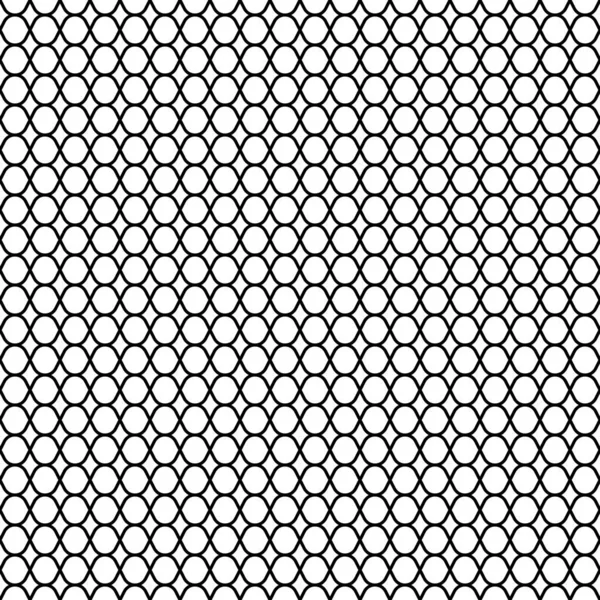 ライン概要白地に黒を基調としたネットカーブのシームレスなパターン — ストックベクタ