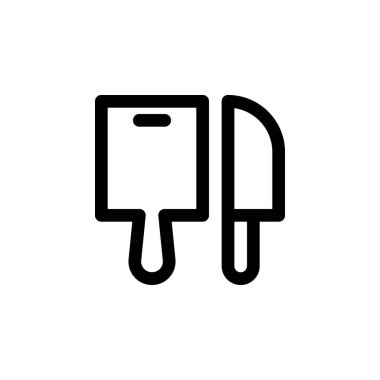 kesme tahtası ve bıçak simgesi izole edilmiş vektör EPS10