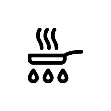 Kızartma tavası. pişirme simgesi izole edilmiş vektörü EPS10