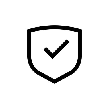 İşaretleme simgesi vektörü olan kalkan 